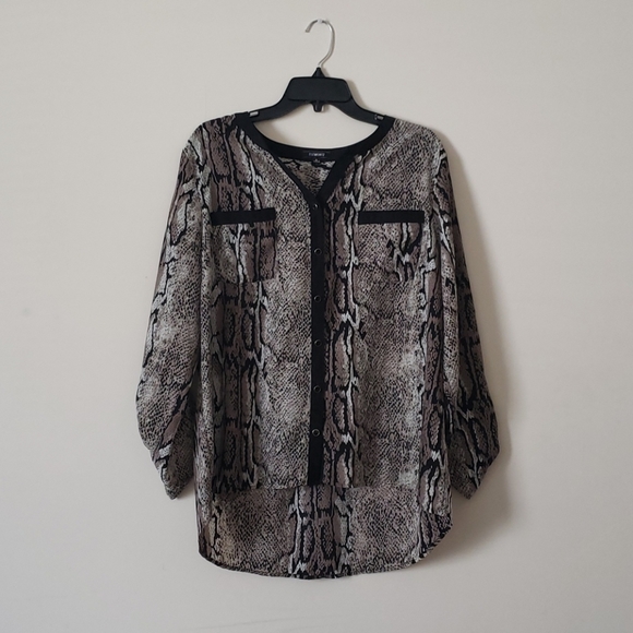 Reptile Print Blouse - Picture 1 of 6